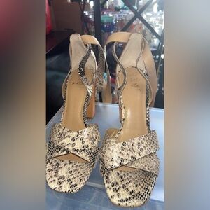 Banana republic snake skin ankle strap